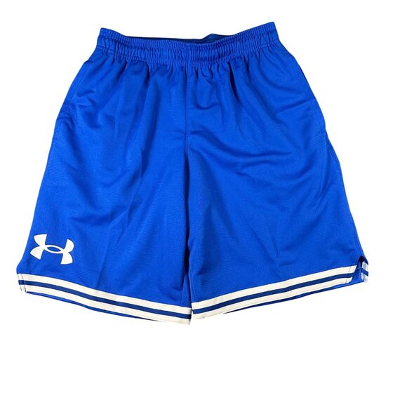 Under Armour Mens Small Blue White Perimeter Shorts 9.5 Inch Inseam NWT - Picture 1 of 10